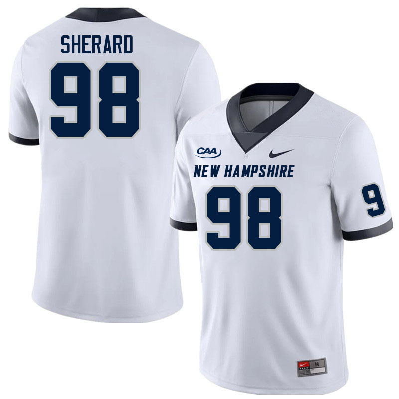 New Hampshire Wildcats #98 Jacoby Sherard College Football Jerseys Stitched Sale-White